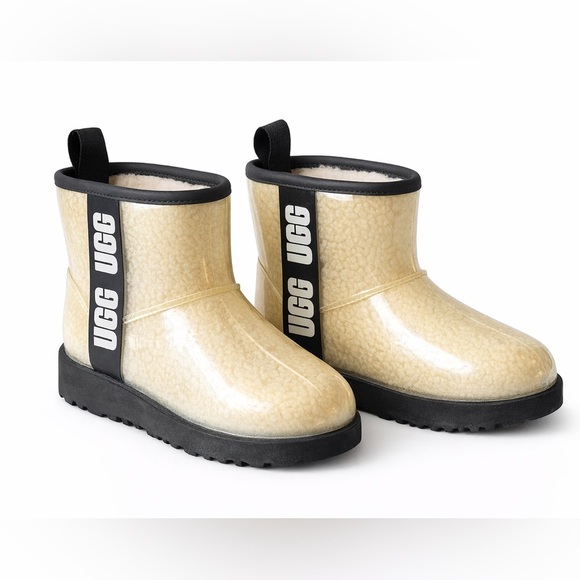 UGG Shoes - UGG Waterproof Clear Rain Ankle Boots Sherpa Lined Size 7 Women